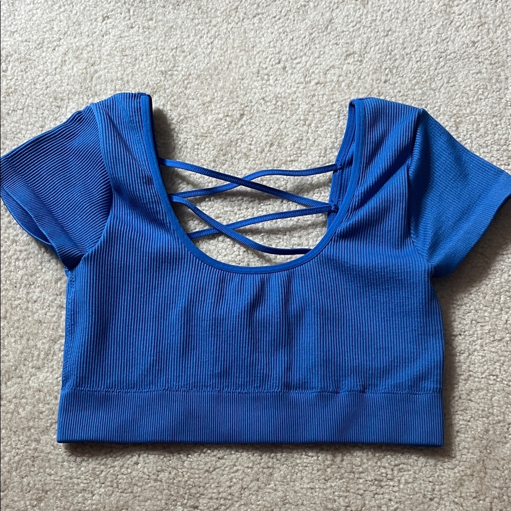 Aerie Blue Crop Top